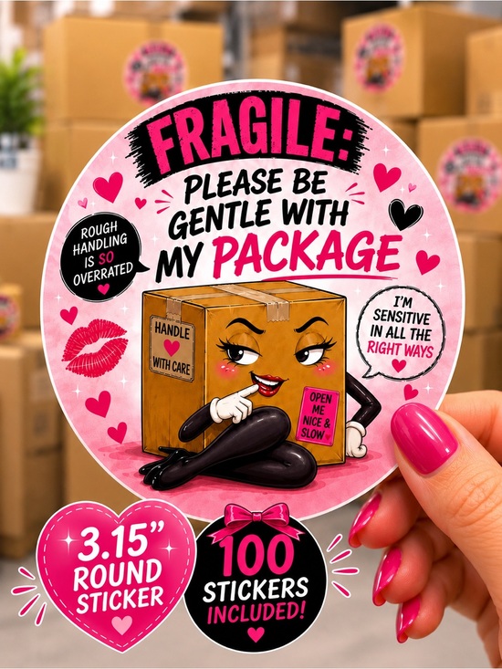 Other - 100PC XL Fragile Stickers-3.15”- Custom Made